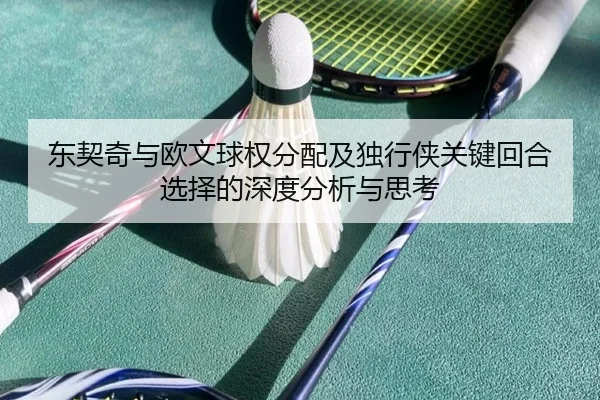 东契奇与欧文球权分配及独行侠关键回合选择的深度分析与思考